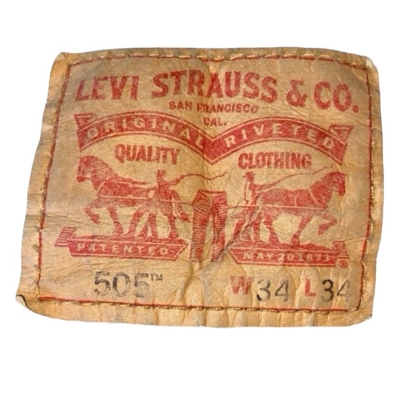 Levi’s Men’s 505  Red Tag Levi Denim Jeans 32X 33 Blue Straight Leg Mid Rise - Picture 4 of 8